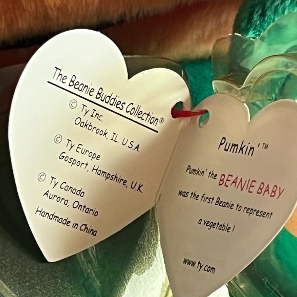 RARE “Pumkin” Ty Beanie Baby. Large 13” Pumkin Fluffy Bundle. - Picture 6 of 6